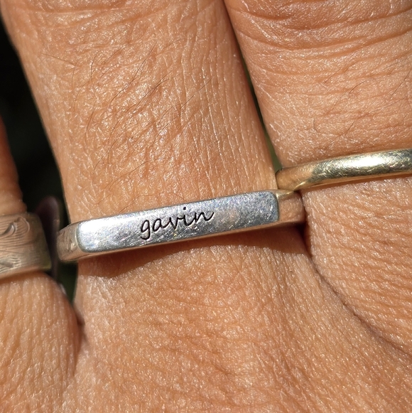 Sterling silver 925 "gavin" script personalized name ring - Picture 8 of 16